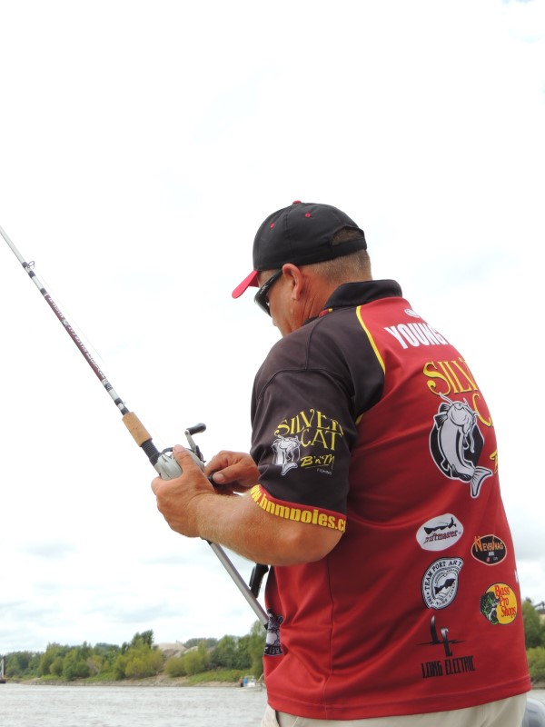George Young Jr. is shown bumping the Mississippi a few days before his Mississippi River Monsters tournament in Memphis.