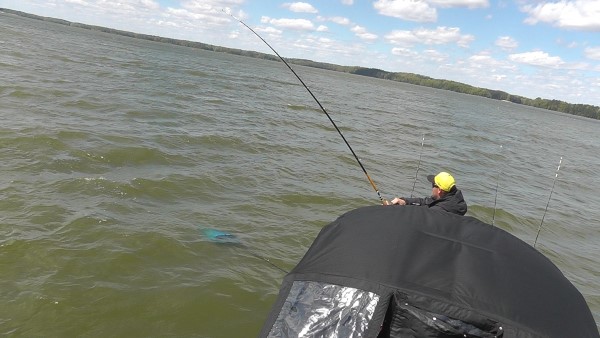 Wind socks are needed under windy conditions to slow the troll to an acceptable speed.